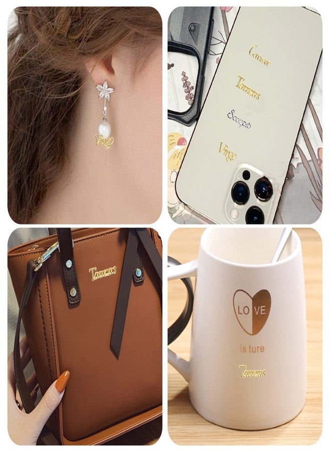 Lokyango Zodiac Nail Charms, 3D Zodiac Nail Charms for Acrylic Nails, Alloy Twelve Constellation Zodiac Virgo Leo Aries Taurus Gemini Capricorn Charms for DIY Nail Art (A-48pcs) - Image 5